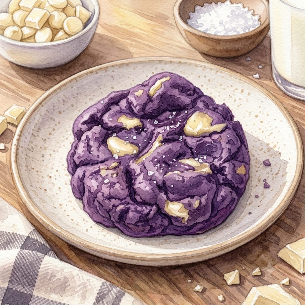 cookie Ubé chocolat blanc